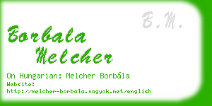 borbala melcher business card