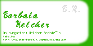 borbala melcher business card